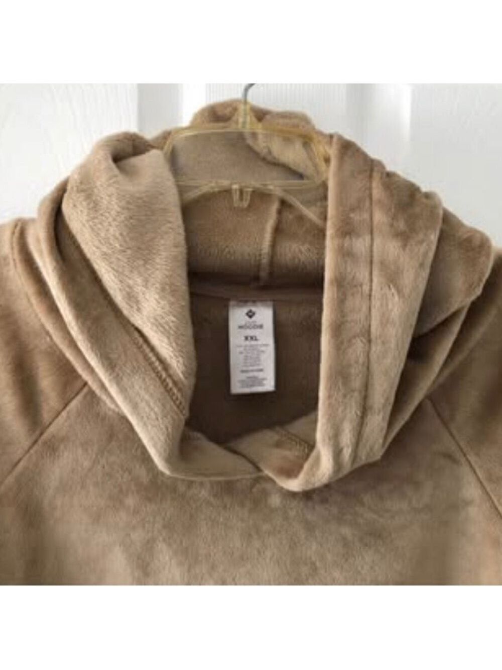New No Tags Plush Velour Hooded Pullover Soft Warm Cozy Chic XXL - Picture 3 of 6